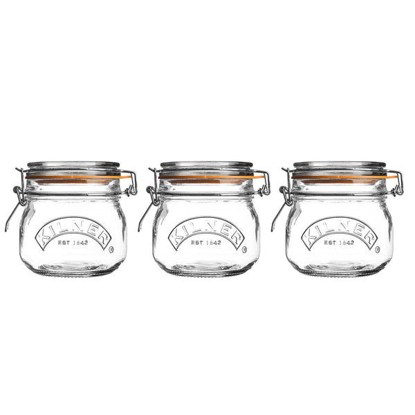 3 x frascos cierre clip 0,5 lt I KILNER