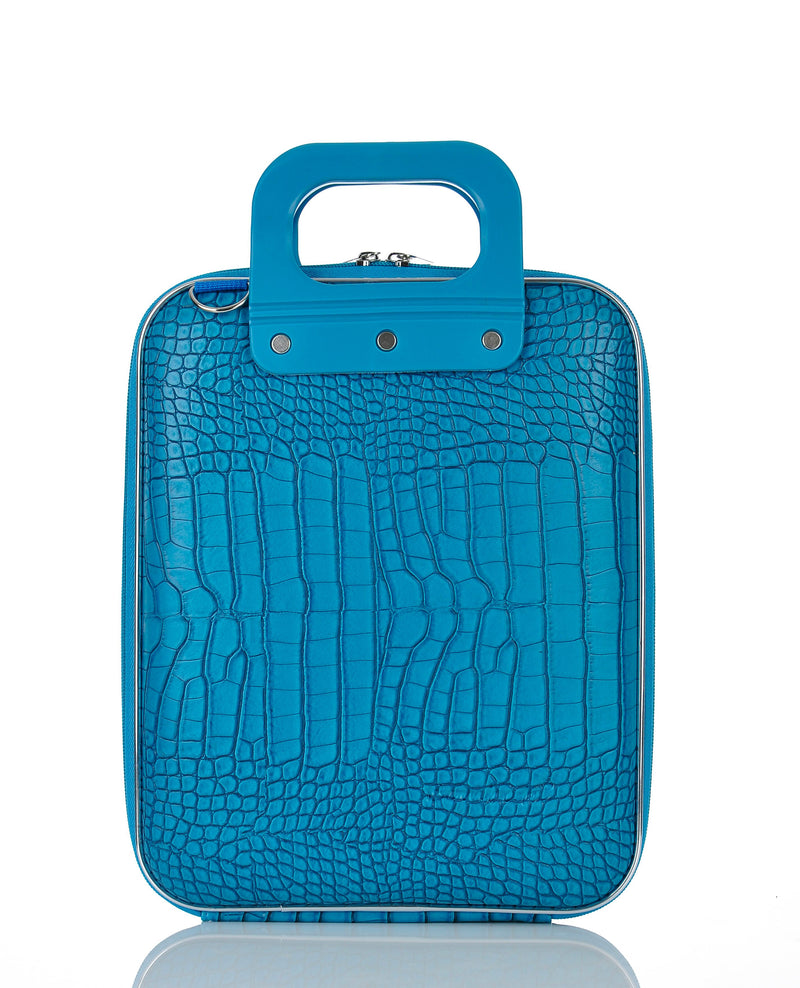 BOLSO 11 CROC COLOR TURQUESA