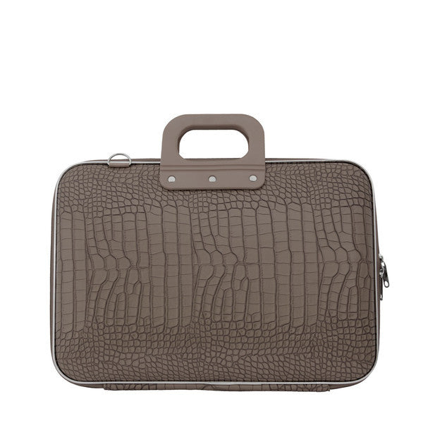 BOLSO 13 CROC COLOR GRIS TOPO