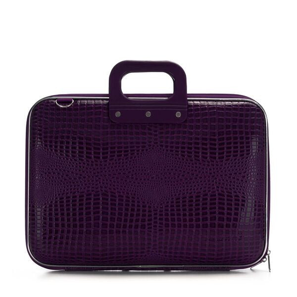 BOLSO 15 SHINY CROC COLOR MORADO