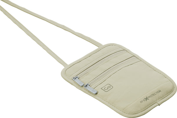 POUCH PASAPORTE BLOQUEO RFID BEIGE