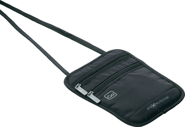 POUCH PASAPORTE BLOQUEO RFID NEGRO